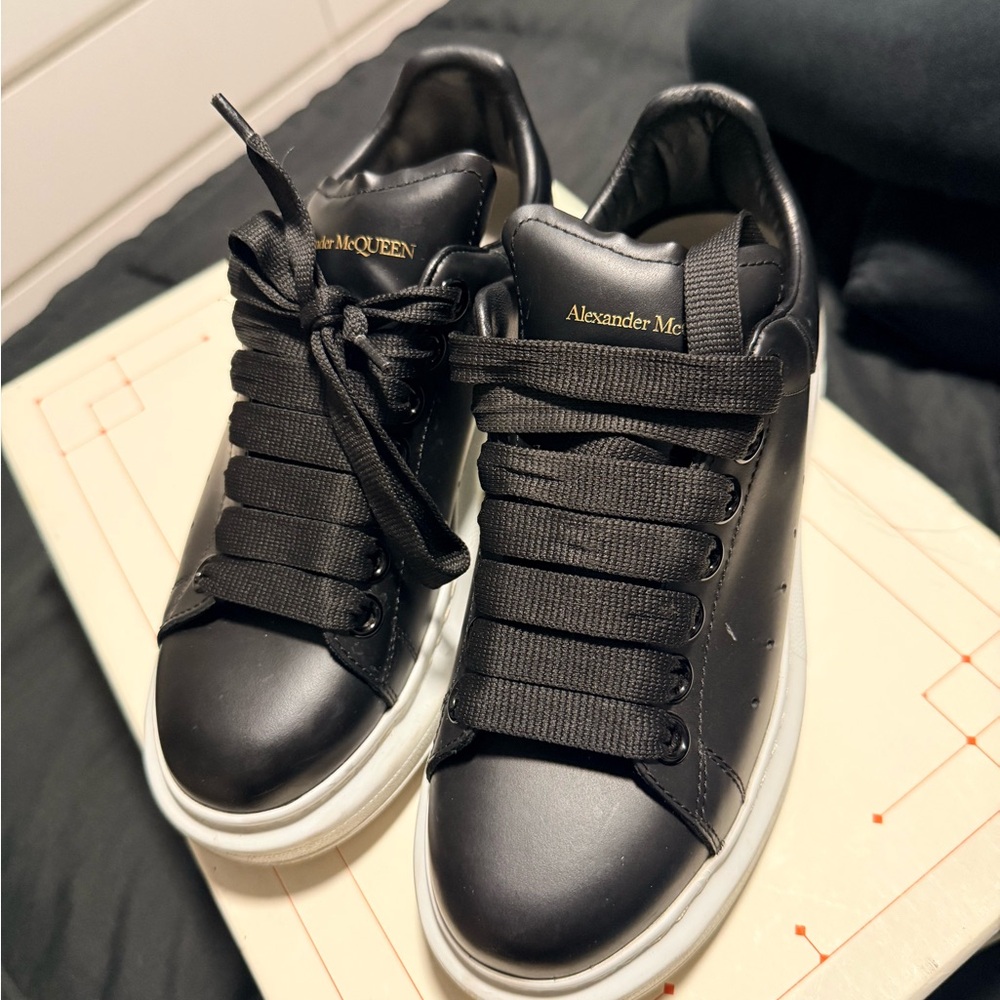 Alexander McQueen Black and White Womens Sneakers